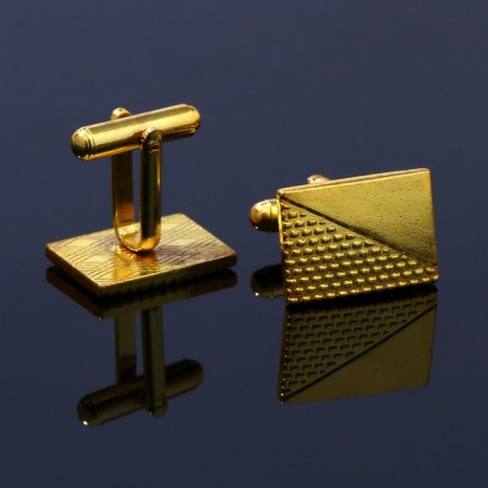 Cufflinks "rectangle" division, color gold