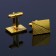Cufflinks "rectangle" division, color gold