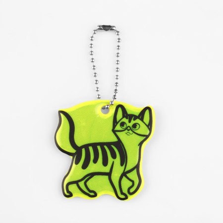 The reflective element "cat", bilateral, 4.9 × 4.9 cm, color mix-2