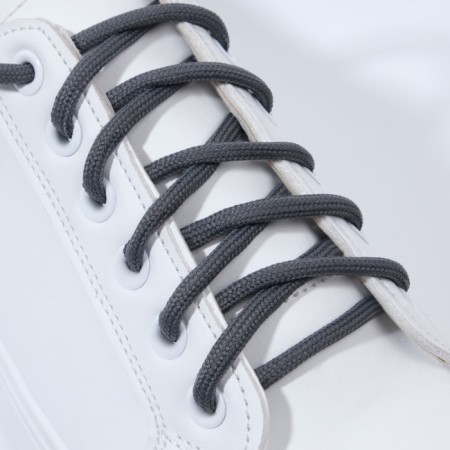 Shoes for shoes, steam, round, d = 5 mm, 90 cm, dark gray color