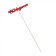 Topper "since March 8", red 13x3.1 cm
