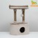 House for cats with a claw, with an oval shelf, 54 x 34 x 80 cm, brown
