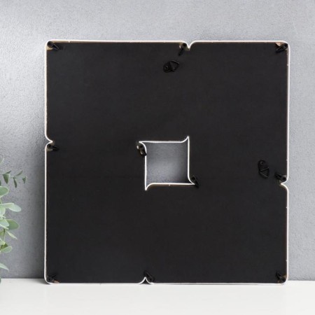 Photo frame plastic in 4 photos 10x15 cm "smooth lines" white 30x30 cm-2