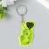 A keychain plastic reflective "unicorn with a ball-hearted ball" 5.5x3.5 cm