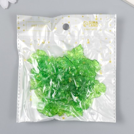 Decor for creativity plastic "Maple leaf" set 40 pcs 2.2x2.2 cm-4