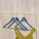 Shoulders - Wooden hangers Ladoom Brillant, 44.5 × 23 × 1.2 cm, 3 pcs, Blue Blue