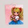 Bant for hair white school "the most cute" elastic band, 11 x 13 cm