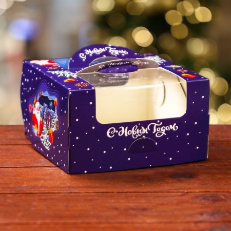 Bearbox under the Bento-Port with the New Year's Eve window, 14 x 14 x 8 cm