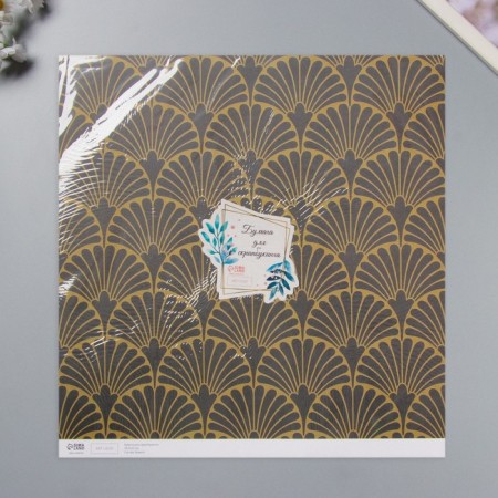 Scrapbooking Paper "Fan" density 180 grams set 5 pcs 30.5x32 cm-4