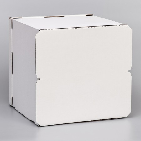 Box for a cake with a window, white, 30 x 30 x 30 cm-3