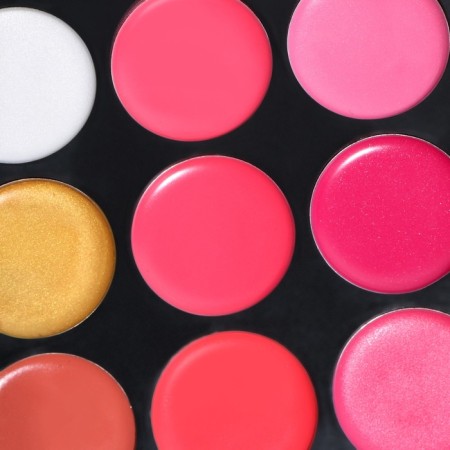 A set of decorative cosmetics (shadows for the eyelids, blush, lip gloss, correctors)-8
