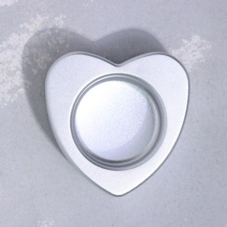 Small Climb "Small Heart. Marble" from gypsum, 7x3cm, silver-2