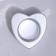 Small Climb "Small Heart. Marble" from gypsum, 7x3cm, silver
