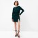 Women's dress minku: Silk pleasure color green, rr 46