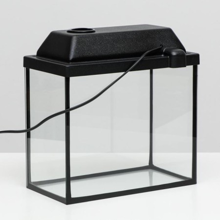 Aquarium rectangular "atall" with a lid, 13 liters, 30 x 16 x 26/31 cm, black-9
