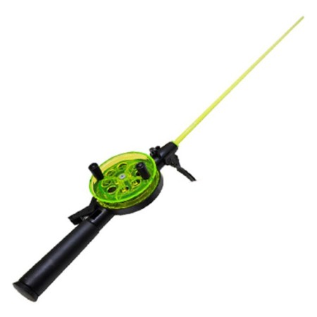 Winter fishing rod "Techno", plastic handle, whip polycarb, d = 65 mm, yellow color