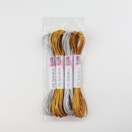Hellets hats, 1 mm and 2 mm, 7 m, 4 pcs, gold/silver color-3