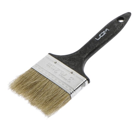 Brush flat scrap, natural bristles, plastic handle, 3 ", 75 mm