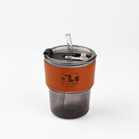 A glass glass with a cover and a “not today” tube, 400 ml-1