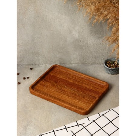 Dish - tray for serving and feeding ADELICA "Arno", 25 × 18 × 1.7 cm, oak-3