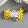 Stamens for artificial flowers "Drops of light yellow" (set 130 pcs) length 6 cm