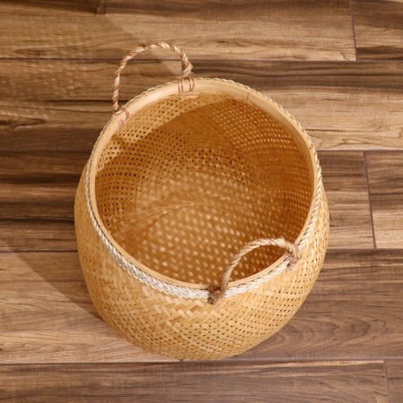 Wicker basket, from bamboo 40x40x40 cm-4