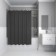 Curtain for the bathroom IDDIS P03PE18I11, PE, 200x180 cm, dark gray