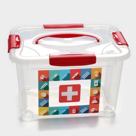 Economic storage box "Pharmacy", 5.5 l, drawing mix-1