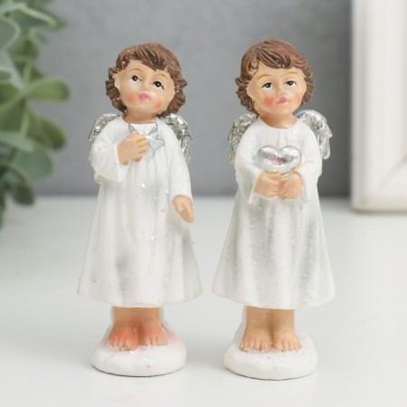 Souvenir Polystone "Angel in the toga with heart/star" MIX 2.5x3.7x8.5 cm