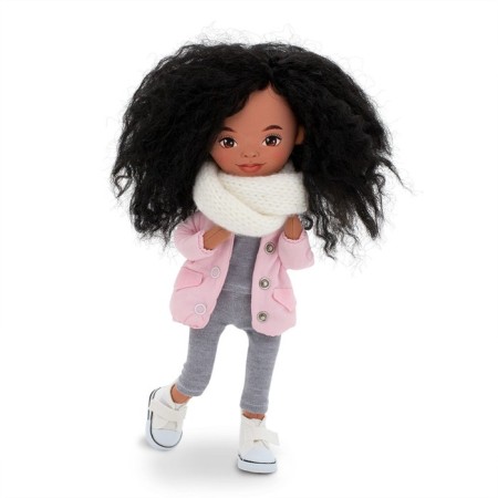 Soft doll "Tina in a pink jacket", 32 cm