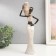 Souvenir Polystone "African with a wicker jug" White 28x11x5.5 cm