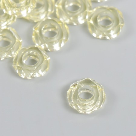 Beads for creativity plastic "Gaika" set 20 pcs yellow 1.3x1.3x0.5 cm
