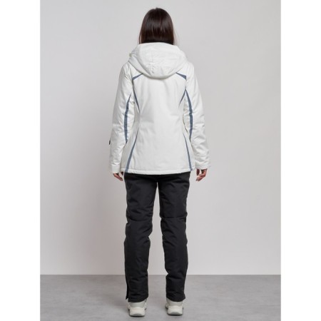 Ski costume female winter, size 42, white color-3