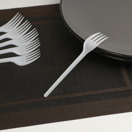 Plastic disposable white, dining room, 15.5 cm, set 6 pcs-4