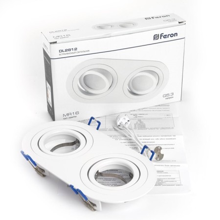 Introductive Lamp Feron DL2812, IP20, G5.3, 50 W, 175x92x25 mm, white color-2