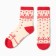 Women's sheepskin socks wool, white/red color, rr 38-40