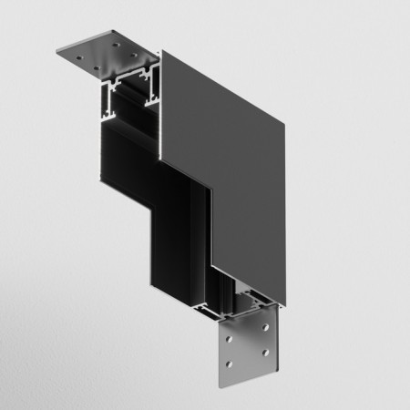 The internal corner connector for the Technical TRX010ICL-21B, 10x3.8x10 cm, black color is black-1