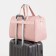 Road bag with lightning, external pocket, long belt, suitcase holder, pink color