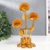 Summary metal, glass per 1 candle "Golden Dandelion" D-5 cm 9.5x11x20 cm