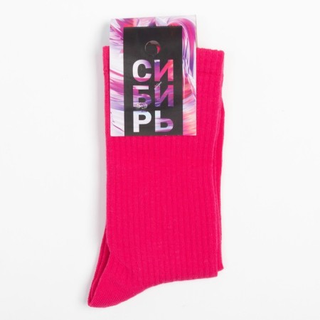 Noski neon, pink color, size 23-25-4