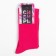 Noski neon, pink color, size 23-25