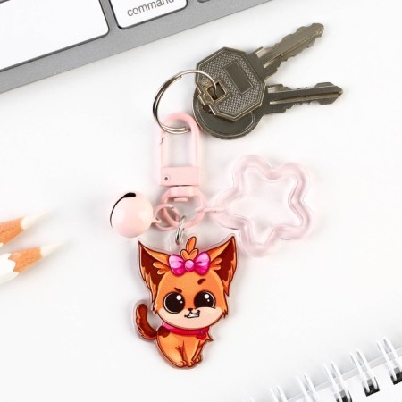 Key keychain, children's “Evil dog” 3.5 x 10 cm-3