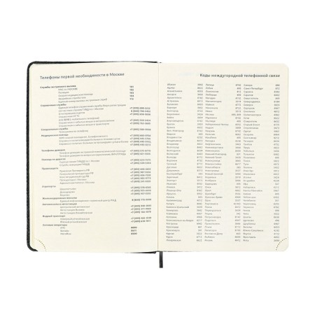 Gift Davente.clair: Diamur of Leduced A5 136 sheets, solid cover, block 70, black + ballpoint pen-8