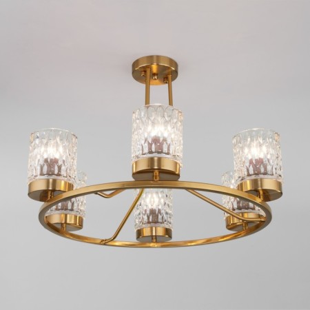 Ceiling chandelier with glass ceilings Calle, 40W, E27, 65x65x42 cm-2