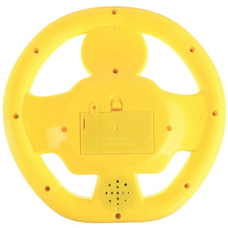 Musical steering wheel, sound, yellow color, Cheburashka-3