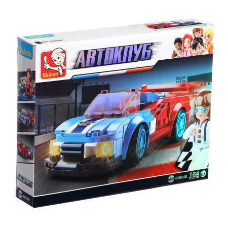Designer Racing machine Sluban car club, 164 parts, 6+-5