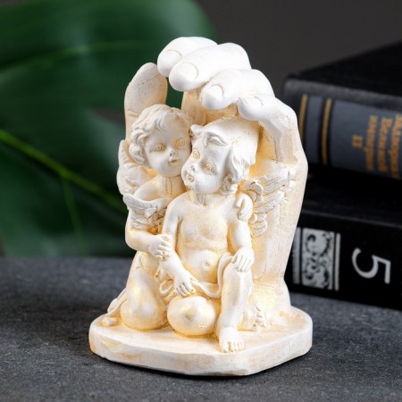 Figure "Angels in the palm" of gilding, 10x6x5cm-1