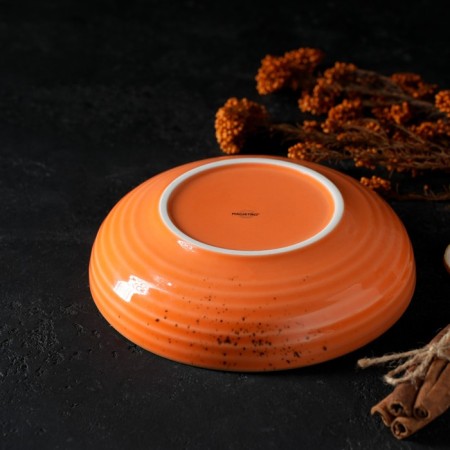 Porcelain deep porcelain Magistro "Cerera", 1.1 l, d = 22 cm, color orange color-8