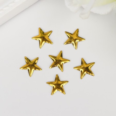 Decor for creativity Metal "Stars" gold set 50 pcs 1x1 cm-1