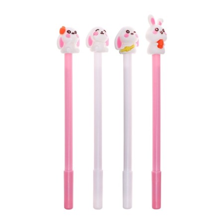Gel-ghost pen, blue rod, bunnies mix